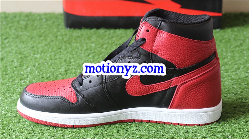 Tumbled Leather Air Jordan 1 OG High Banned 2017